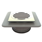 80mm Square Megaflex Stick Down Floor Waste